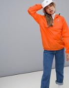 K-way Le Vrai 3.0 Leon Waterproof Pullover Jacket In Orange - Orange