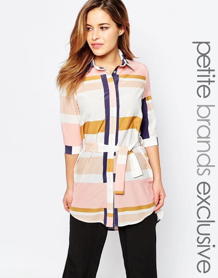 Alter Petite Oversized Graphic Printed Shirt - Multi