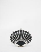 Vintage Styler Shell Clutch In Black - Black