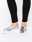 Asos Dare Me Loafer Sneakers - Silver
