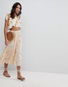 Faithfull Floral Midi Skirt Co-ord - Yellow