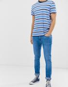 Burton Menswear Skinny Jeans In Blue Wash - Blue