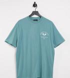 Asos Design Tall Relaxed Fit T-shirt With Tennis Embroidery In Blue-blues
