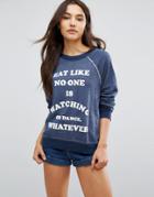 Wildfox Eat Sweatshirt - Navy