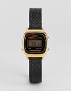 Casio La670 Digital Mesh Watch In Black - Black