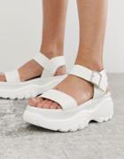 Truffle Collection Chunky Sole Sporty Flat Sandals-white