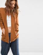 Asos The Ultimate Bomber Jacket In Jersey - Brown