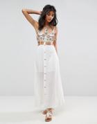 Raga Taos Cutout Maxi Dress - Cream