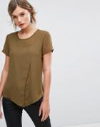 Sisley Layered Top With Sheer Elements - Green