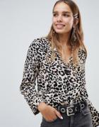 New Look Leopard Print Shirt - Brown