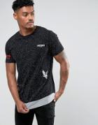 Defend London Layered T-shirt With Patches - Black