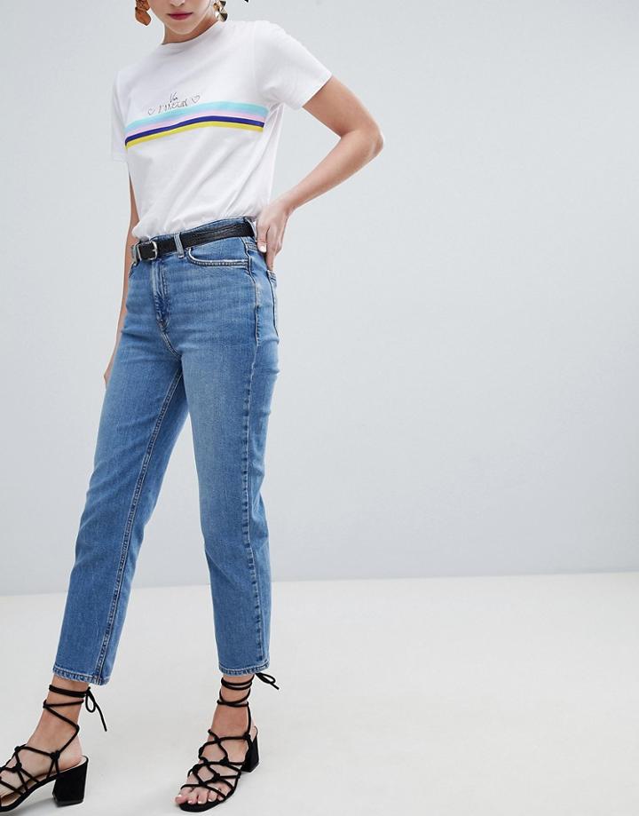 New Look Harlow Straight Leg Crop Jean - Blue