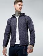 Another Influence Airtex Panel Hoodie-navy