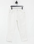 Topshop Straight Leg Jeans In Off White