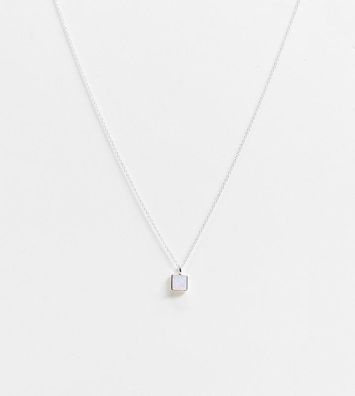 Kingsley Ryan Necklace In Sterling Silver With Blue Stone Pendant