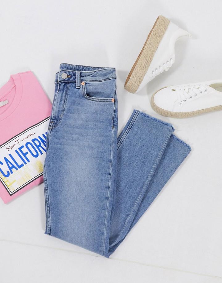 Weekday Thursday Organic Cotton High Waist Skinny Jeans-blues