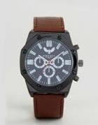 Brave Soul Hexagonal Watch With Dials - Brown