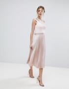 Coast Ema Metallic One Shoulder Top - Pink