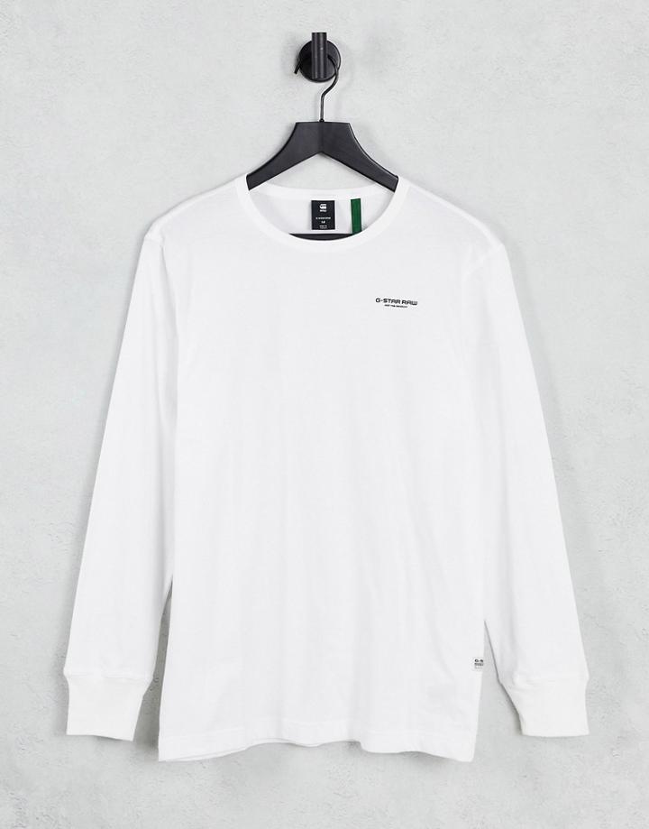 G-star Long Sleeve T-shirt With Small Logo In White