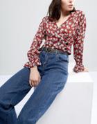 Asos Design Embellished Heart Buckle Jeans Belt In Water Based Pu - Black