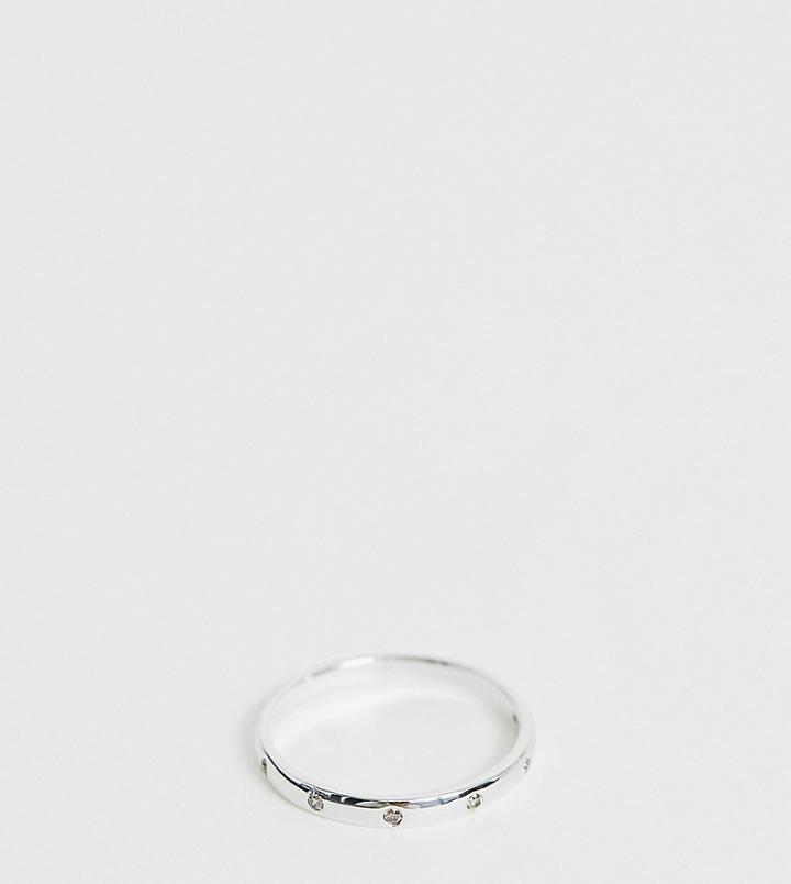 Kingsley Ryan Exclusive Sterling Silver Crystal Band Ring