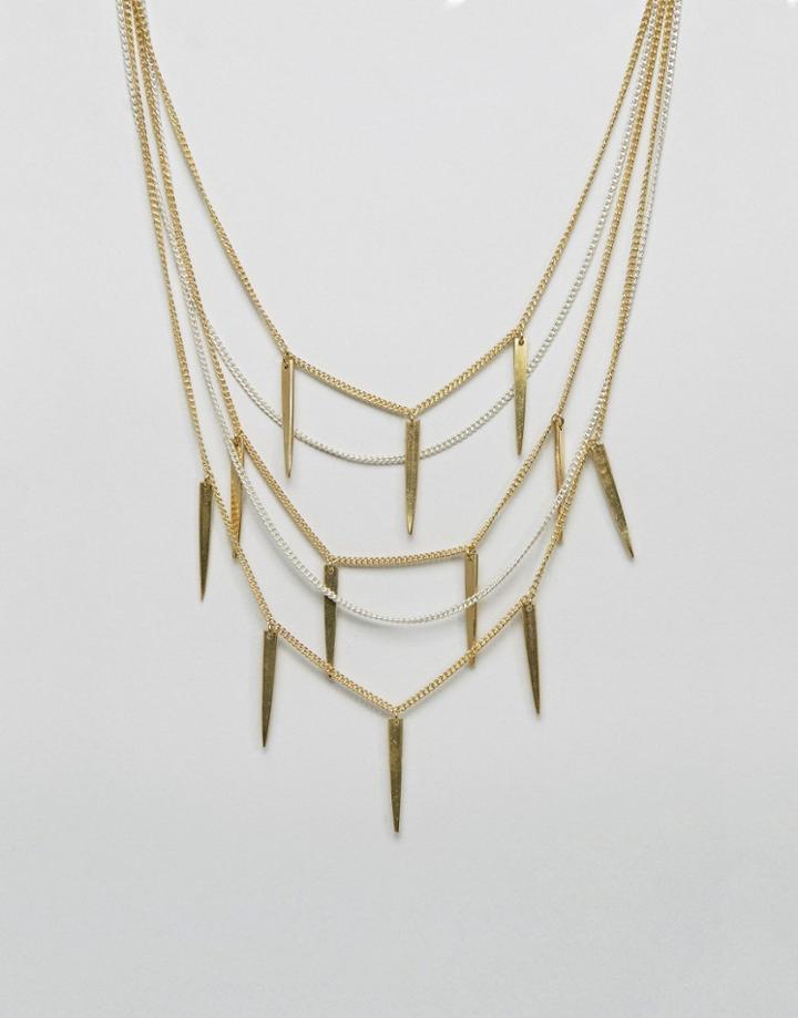 Made Statement Layered Necklace - Gold