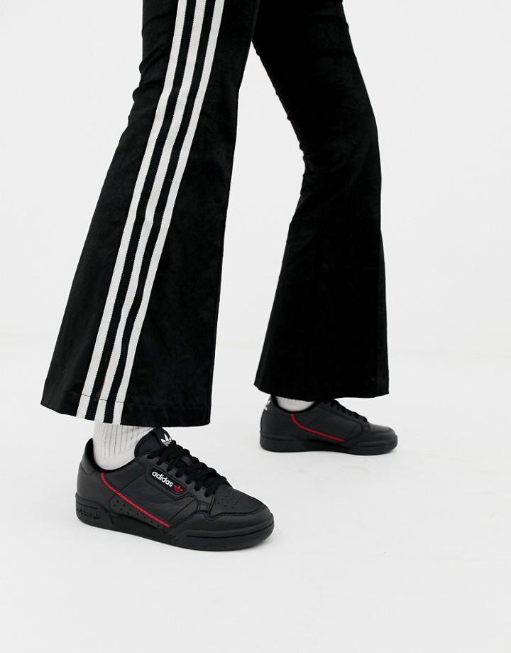 Adidas Originals Black Continental 80 Sneakers - Black