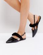 Raid Kailey Black Knotted Cross Strap Flat Shoes - Black