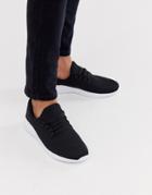 New Look Knitted Sneakers In Black
