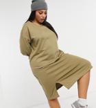 Urban Threads Curve Sweater Dress-green