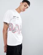 Aape By A Bathing Ape Nasa T-shirt With Reflective Logo In White - White