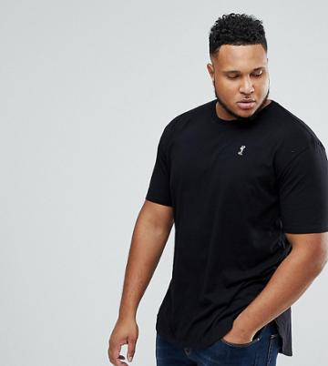 Religion Plus Longline T-shirt - Black