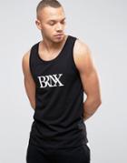 Asos Muscle Tank With Bronx Print - Black