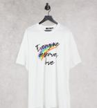 Missguided Plus T-shirt With Everyone Deserves Love Slogan In White