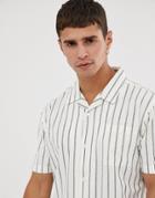 Bellfield Regular Fit Shirt In White Stripe - White