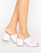 Asos Headliner Bow Detail Mule - Purple