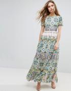 Traffic People Mixed Print Maxi Dress - Multi