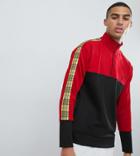 Ki5-a Plaid Track Top - Red