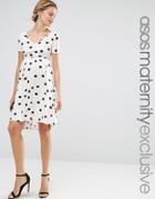 Asos Maternity Blurred Spot Skater Dress - Multi