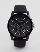 Armani Exchange Ax1326 Outerbanks Leather Watch - Black