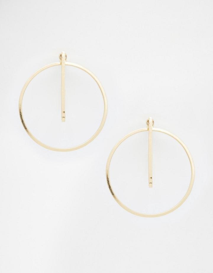 Asos Open Circles Swing Earrings - Gold