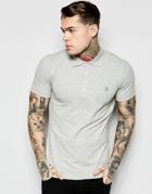Diesel Polo T-yahei Slim Fit Jersey In Gray - Gray Marl