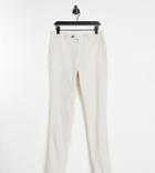 Gianni Feraud Tall Wedding Linen Slim Fit Cropped Suit Pants-white