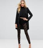 Asos Tall All Over Lace Leggings - Black