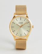 Casio Ltp-e140g-9aef Mesh Watch In Gold - Gold