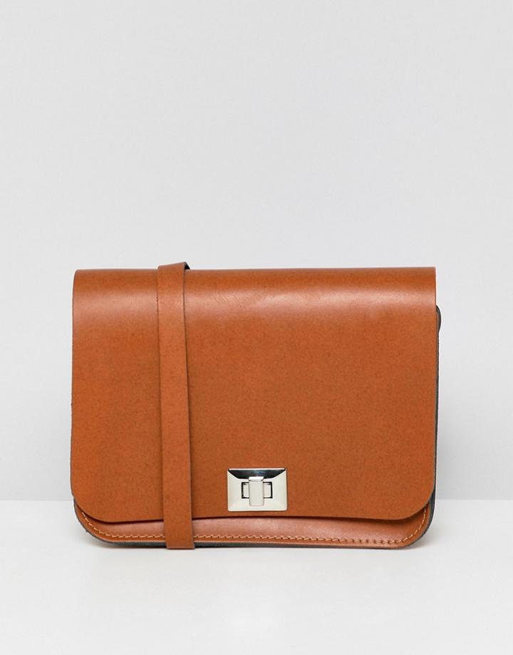 The Leather Satchel Company Medium Pixie Cross Body Bag - Tan