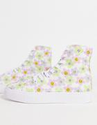 Asos Design Daz Canvas High Top Sneakers In Multi