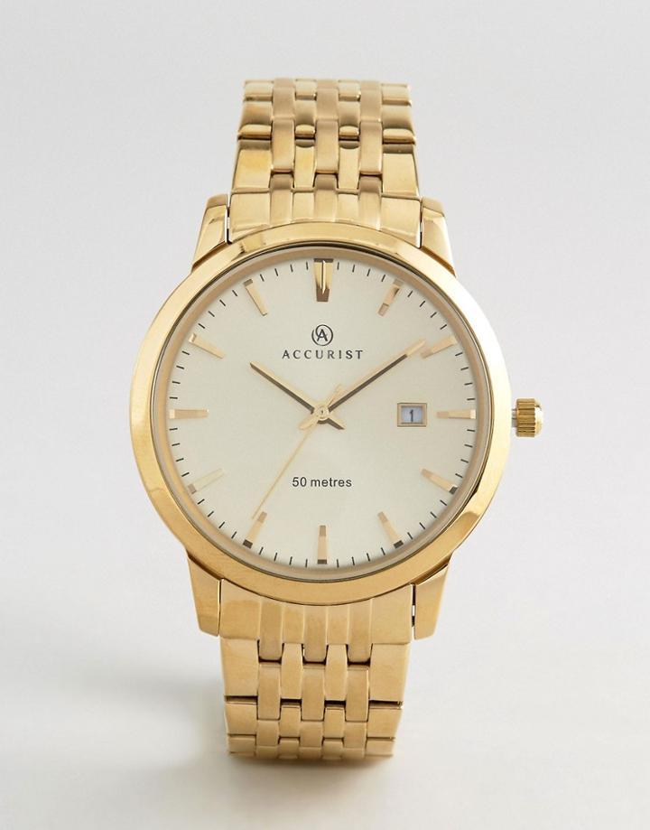 Accurist 7019 Bracelet Watch In Gold - Gold
