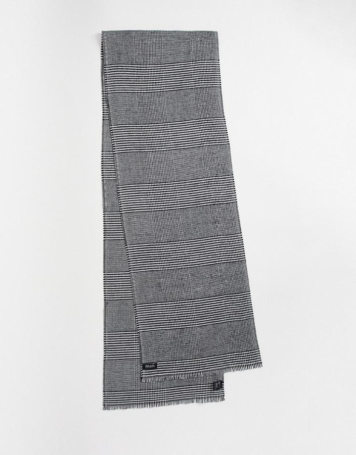 Gianni Feraud Prince Of Wales Check Scarf In Gray