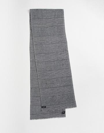 Gianni Feraud Prince Of Wales Check Scarf In Gray